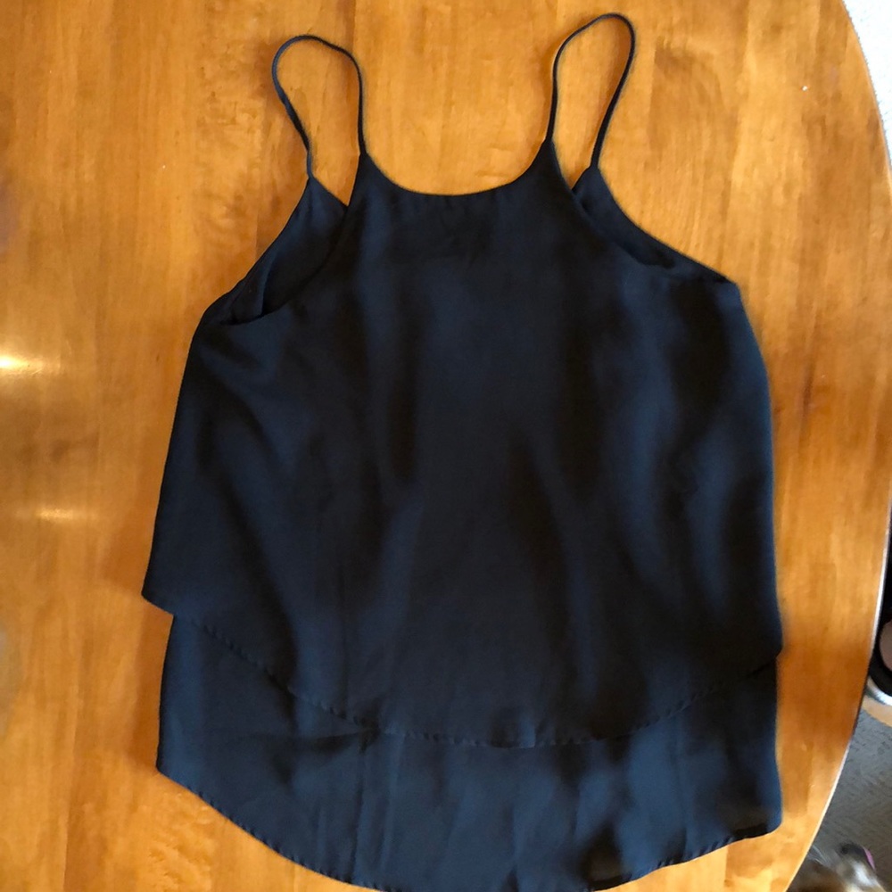 Francescas black flowy tank top